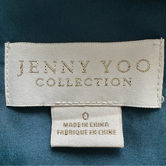 Jenny Yoo Collection Dress Mila Luxe Chiffon Maxi Caspian Sea Teal 0 - Picture 8 of 12